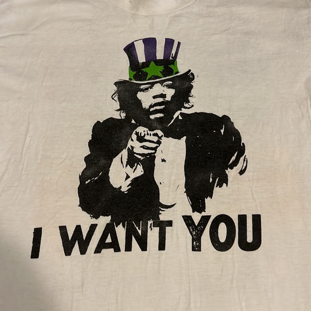 90s RARE 1995 Jimi Hendrix Seattle Bumbershoot Electric Guitar festival T-shirt